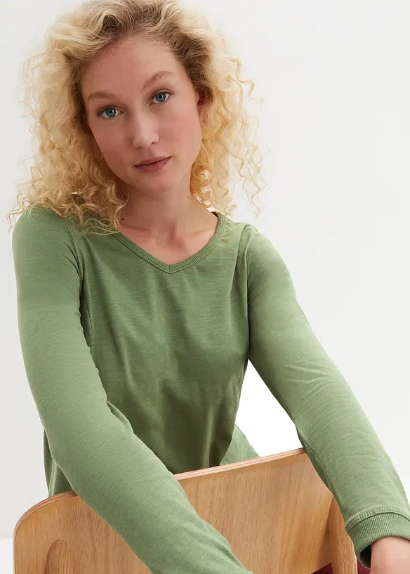 Lang topp i 100% bomull, bonprix