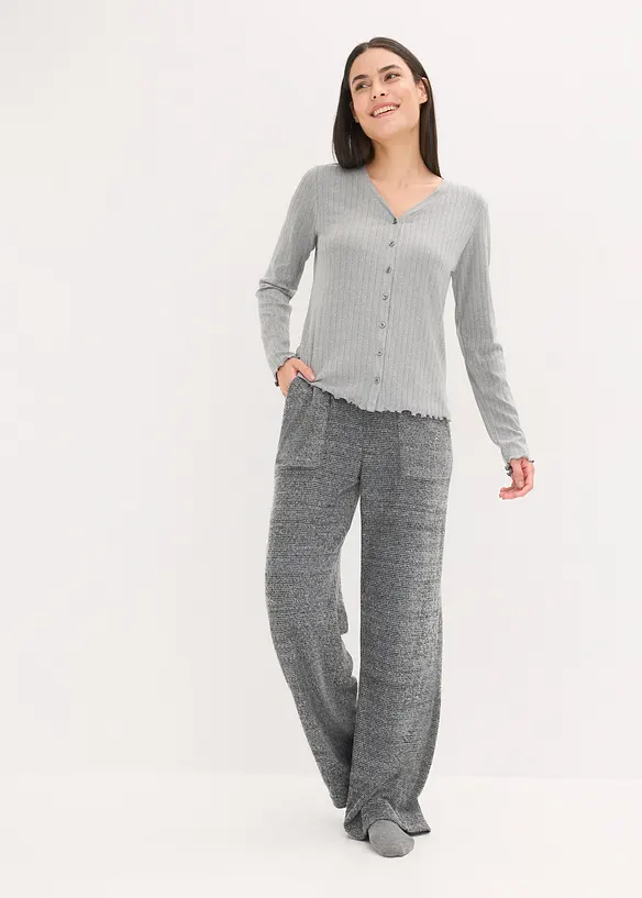 Loungewear-bukse i myk chenille, bonprix
