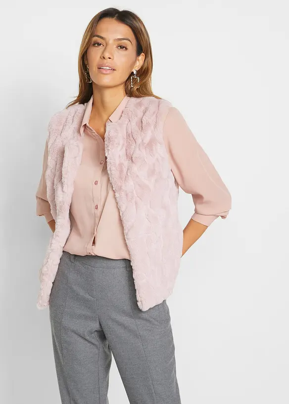 Vest i fuskepels, bonprix