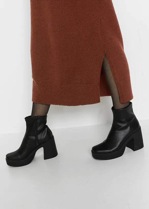 Legglang, oversized og strikket kjole, bonprix