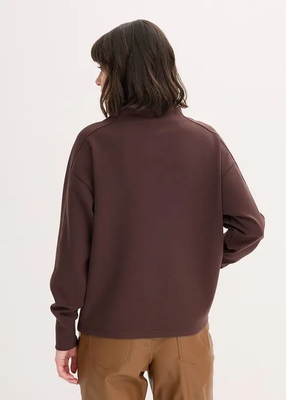 Oversized sweatshirt av mykt scubamateriale, bonprix
