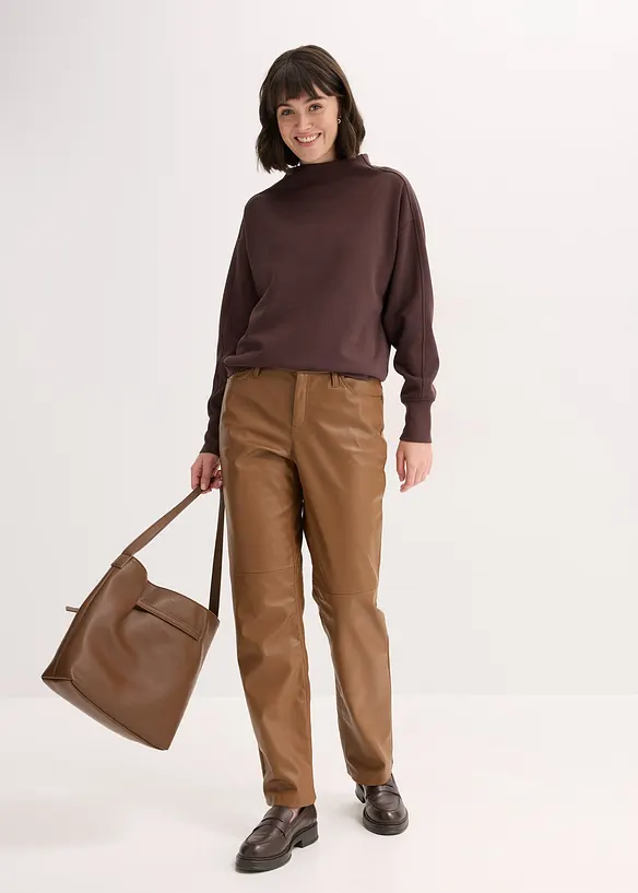Oversized sweatshirt av mykt scubamateriale, bonprix