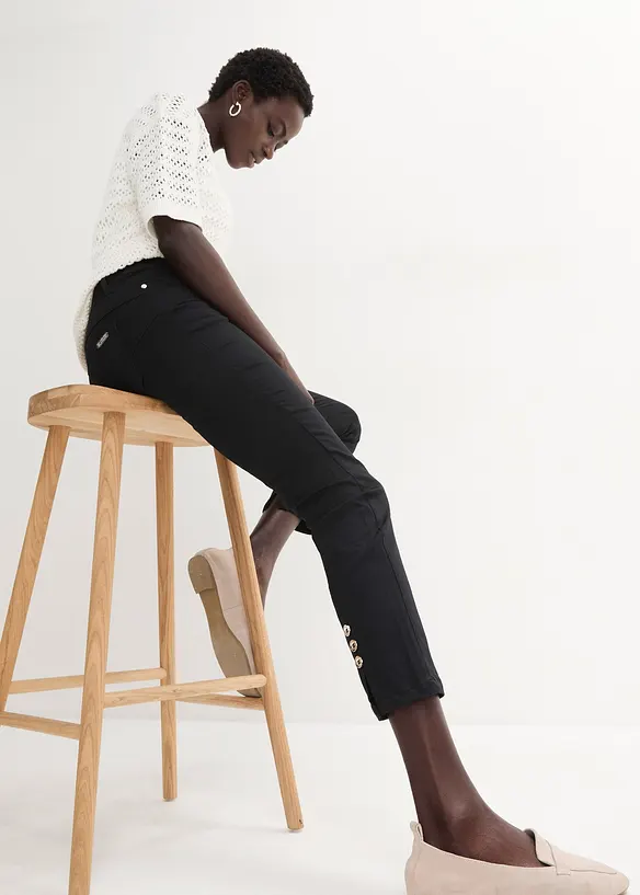 Bukse i bomull med stretch, bonprix