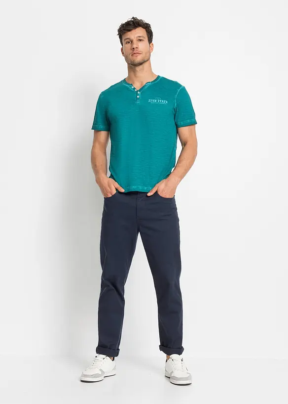 Kortermet bestefartrøye i 100% bomull i vasket look, bonprix