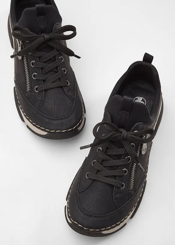 Komfortable sneakers med polstret inners&aring;le fra Rieker, Rieker