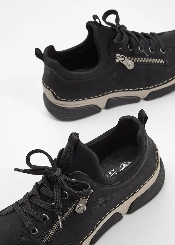 Komfortable sneakers med polstret inners&aring;le fra Rieker, Rieker