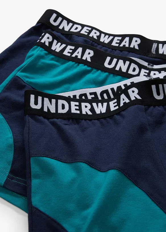 Boksershorts med bomull i ettersittende modell (3-pack), bonprix