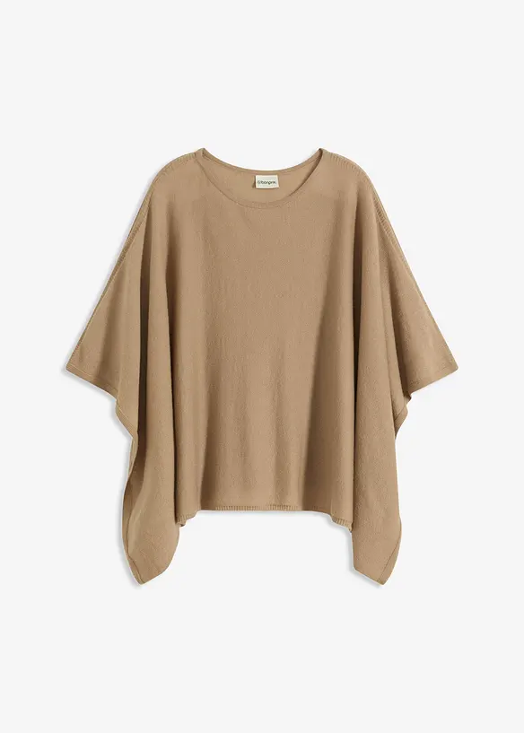 Kort ullponcho, bonprix