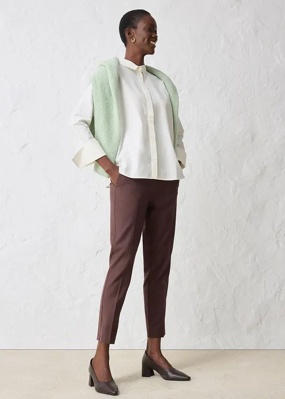 Skjorte med silke, bonprix