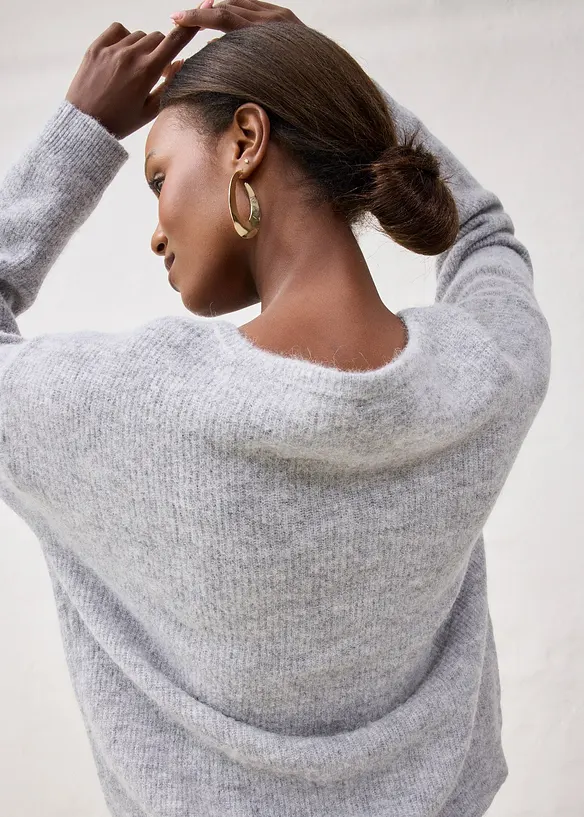 Cardigan i varmende alpakkaull-miks, bonprix