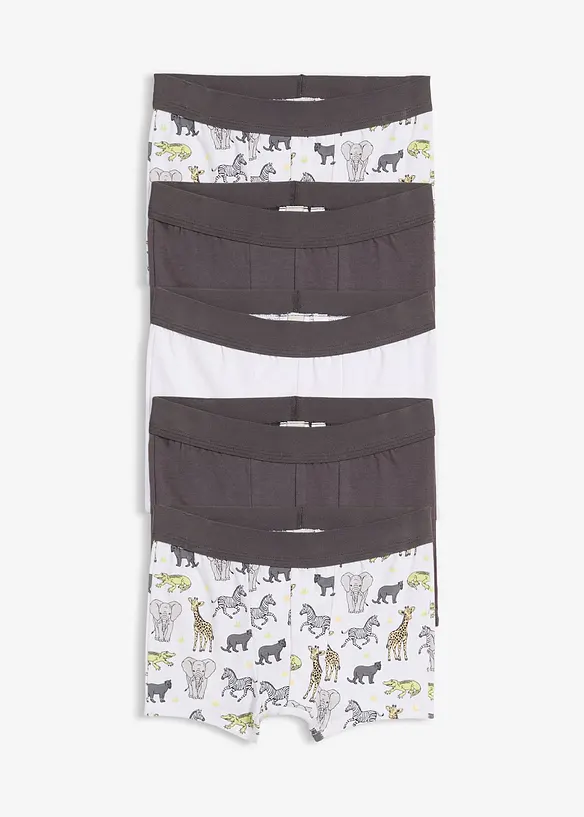 Boksershorts med myk økologisk bomull (5-pack), bonprix
