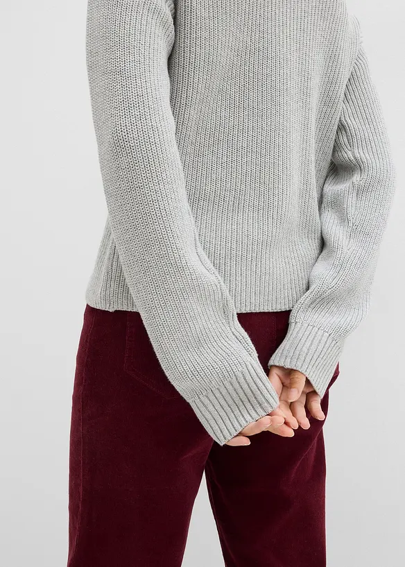 Cardigan med knyting, bonprix