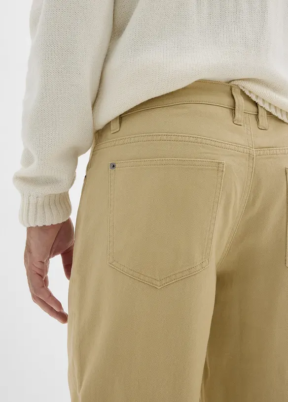 Relaxed Fit-twillbukse med komfortlinning, Straight, bonprix