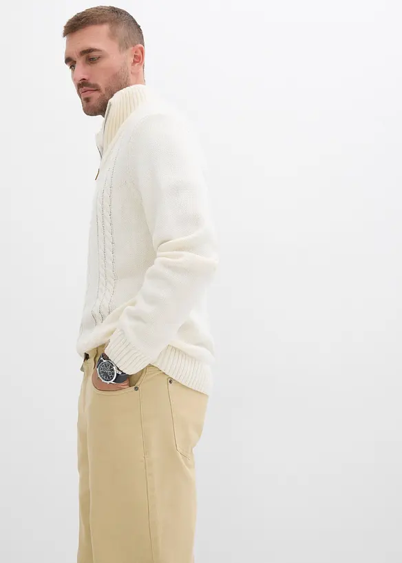 Relaxed Fit-twillbukse med komfortlinning, Straight, bonprix