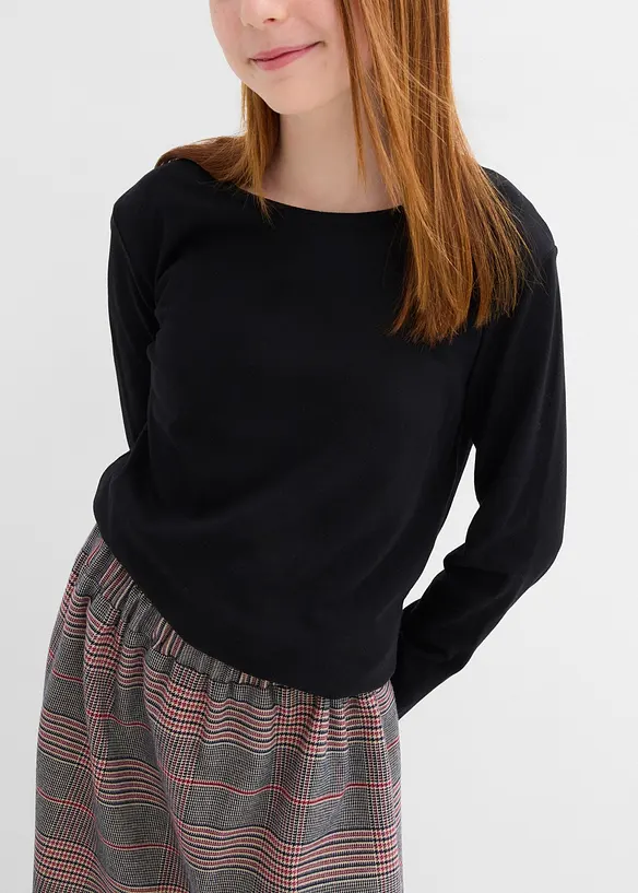 Jerseyskjørt med komfortlinning, bonprix