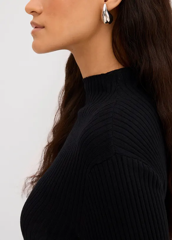 Topp i ribbet viskosemiks, bonprix