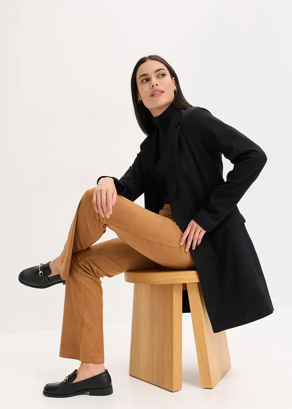 Lang blazer i Punto di Roma-materiale, bonprix