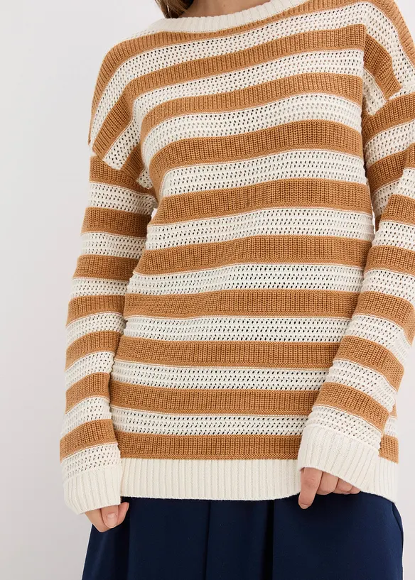 Oversized genser i 100% bomull, bonprix