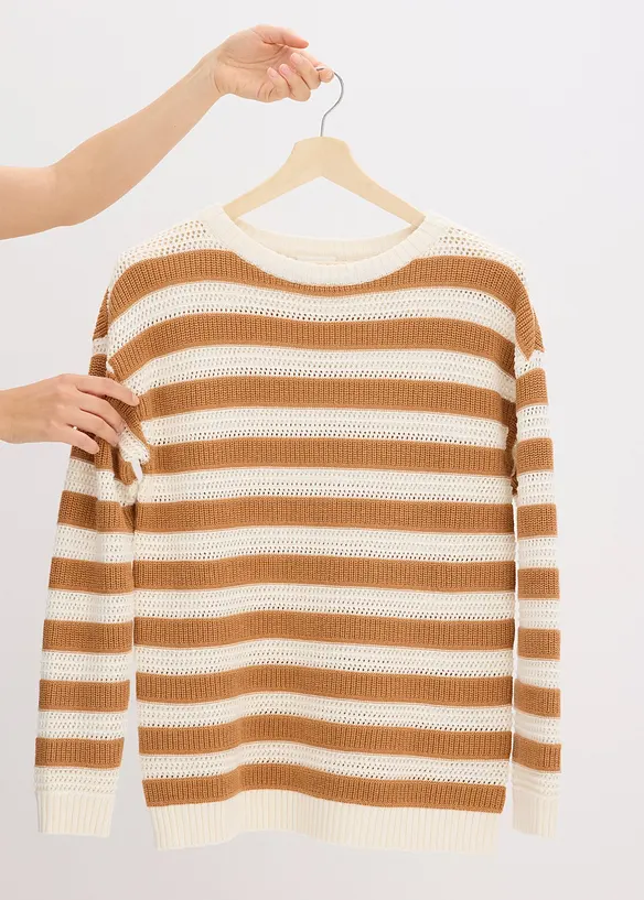 Oversized genser i 100% bomull, bonprix