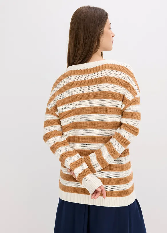 Oversized genser i 100% bomull, bonprix