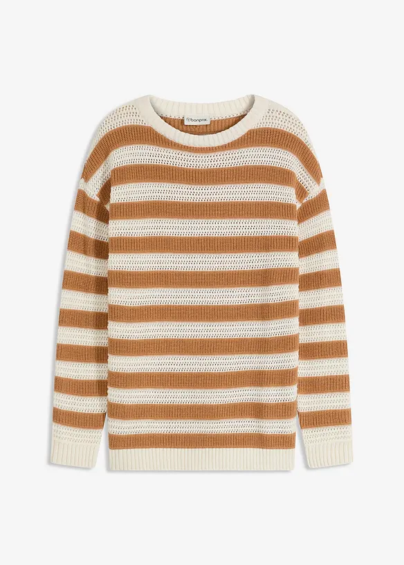 Oversized genser i 100% bomull, bonprix