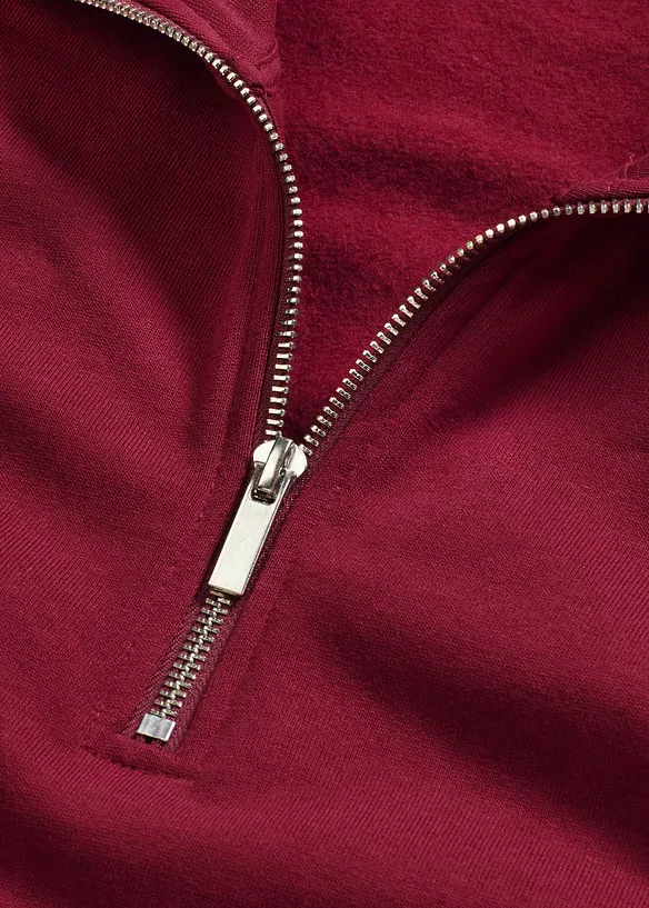 Oversized sweatshirt med glidelås, bonprix