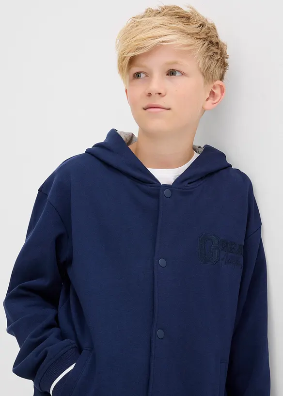 College-sweatjakke i 100% økologisk bomull, bonprix