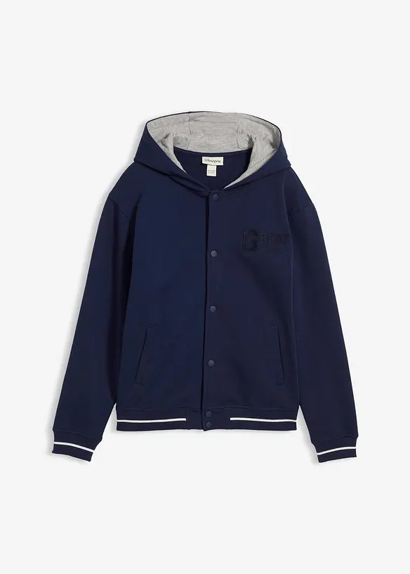 College-sweatjakke i 100% økologisk bomull, bonprix