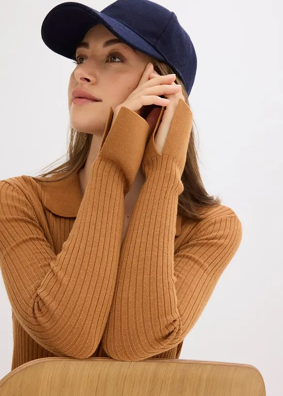 Strikket kjole i myk viskosemiks, bonprix