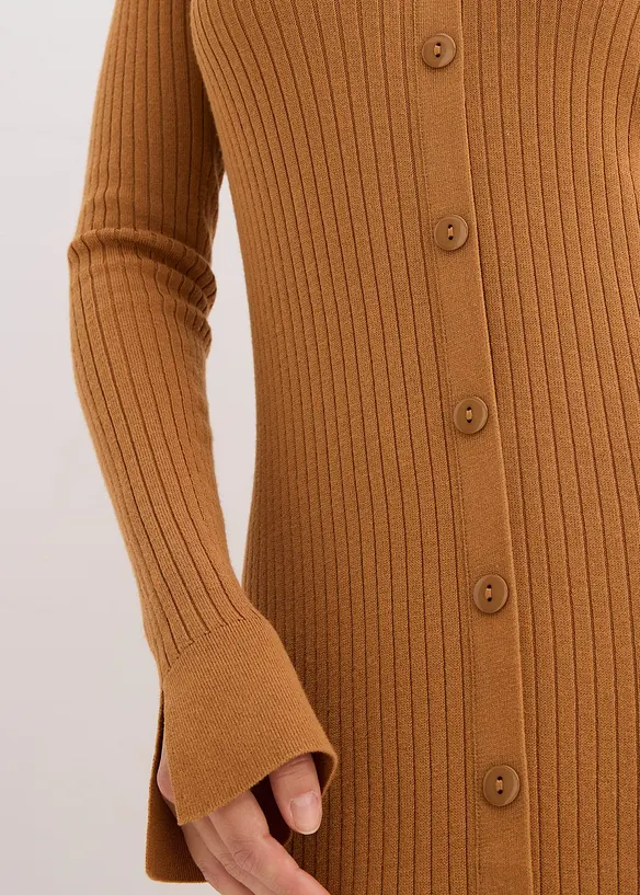 Strikket kjole i myk viskosemiks, bonprix