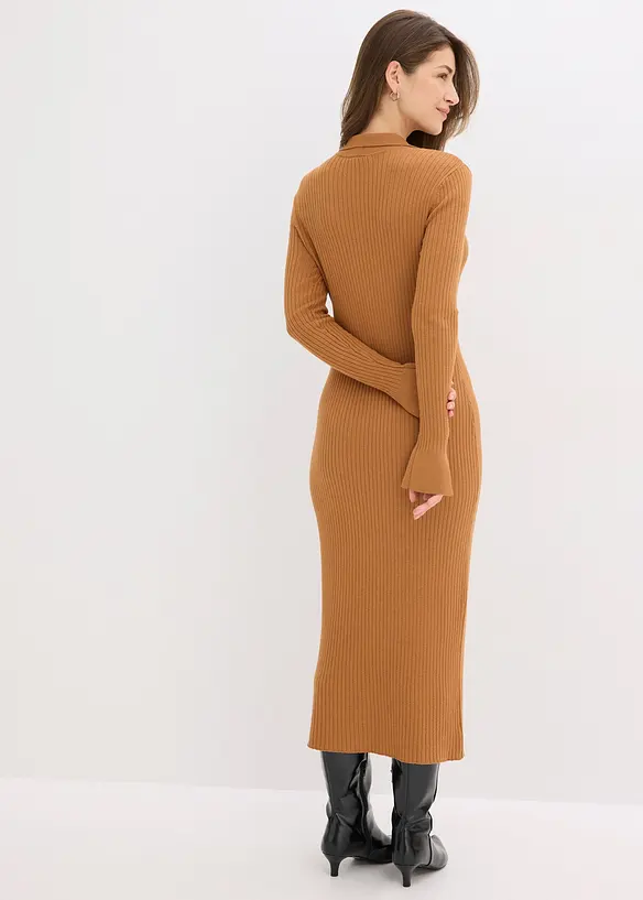 Strikket kjole i myk viskosemiks, bonprix