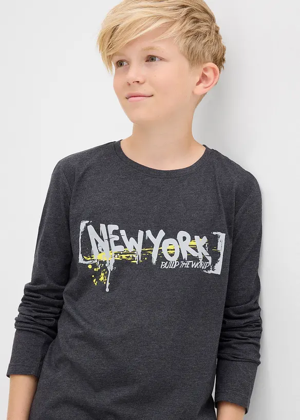 Langermet topp med print, bonprix