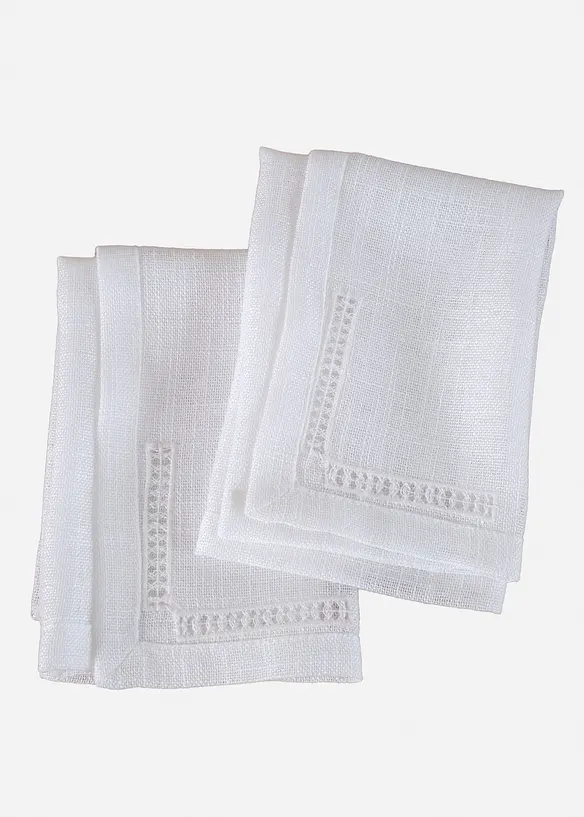 Tøyservietter med hullbroderi, bonprix
