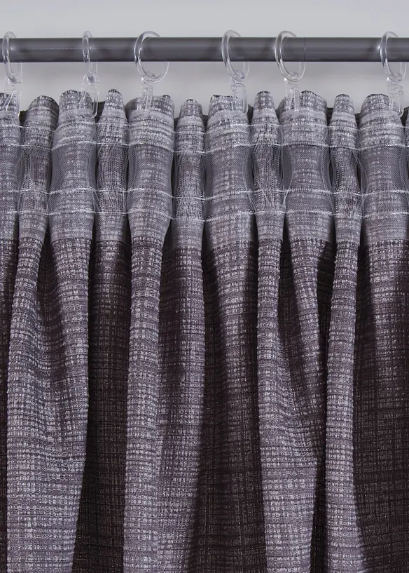 Ugjennomsiktig gardin i melert materiale med struktur (1-pack), bonprix