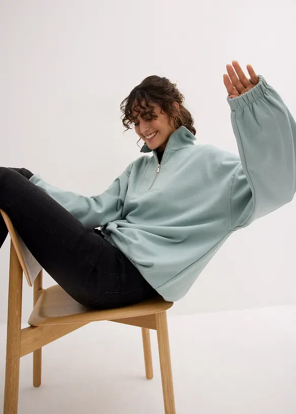 Oversized sweatshirt av økologisk bomull, bonprix