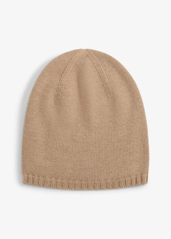 Finstrikket lue med merinoull, bonprix