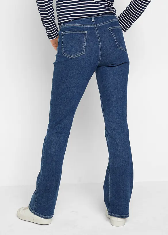 Bootcut-jeans Mid Waist, økologisk bomull, bonprix