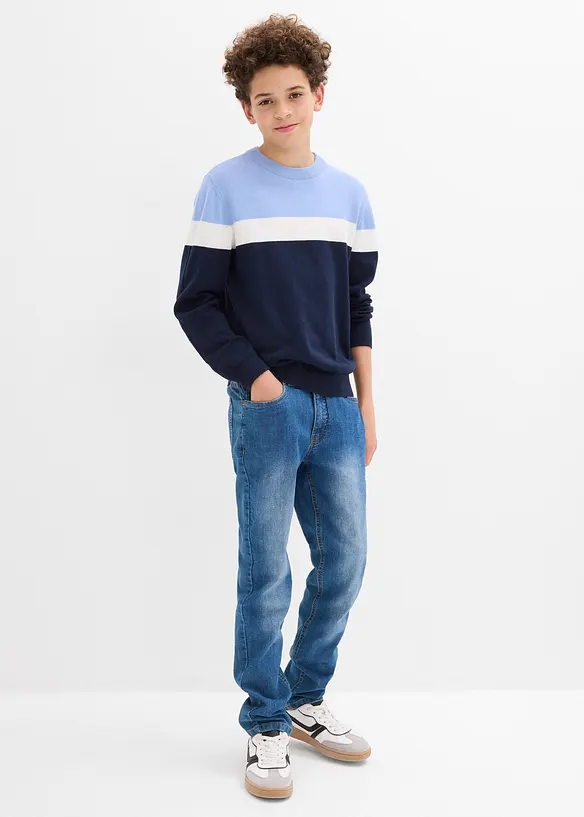 Finstrikket genser i 100% bomull, bonprix