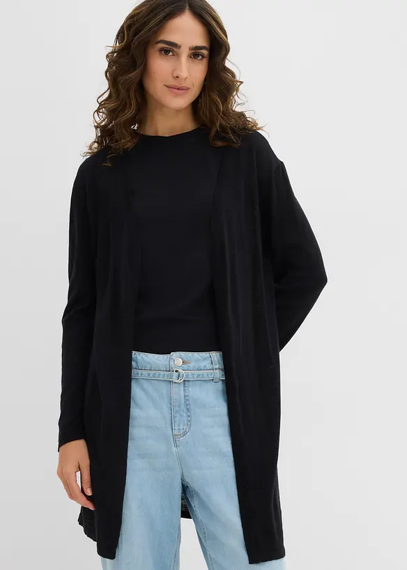 Lang, åpen cardigan, bonprix