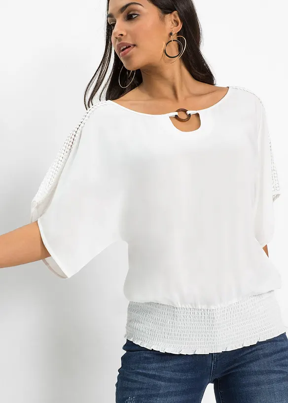 Bluse i 100% viskose, bonprix