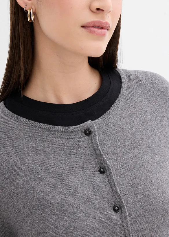 Cardigan i viskosemiks og innsvingt modell, bonprix