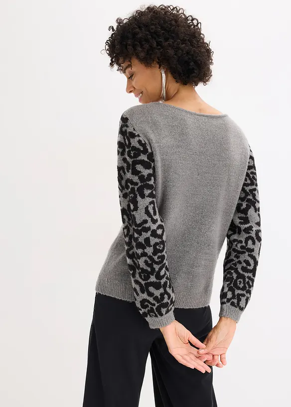 Genser med leo-print, bonprix