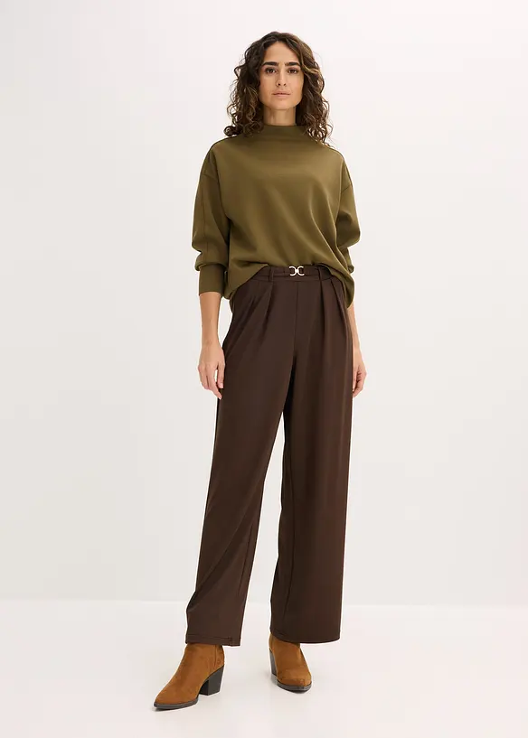 Oversized sweatshirt av mykt scubamateriale, bonprix