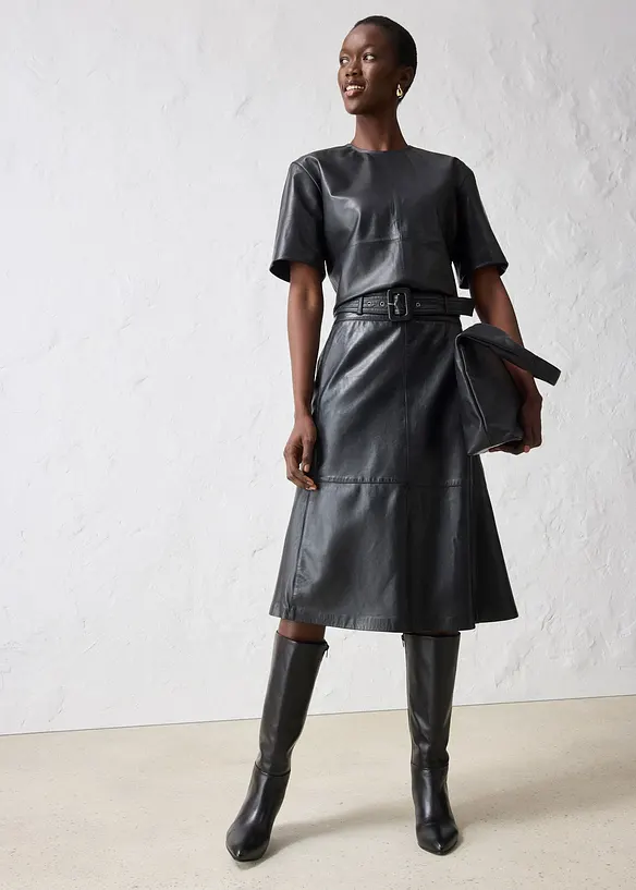 Skinntunika i lammenappa, bonprix