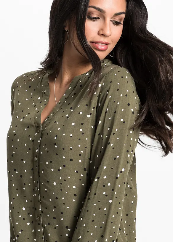 Bluse med prikker, bonprix