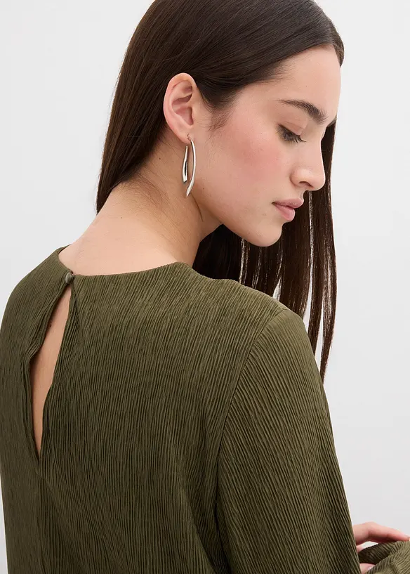 Crinkle midikjole, bonprix