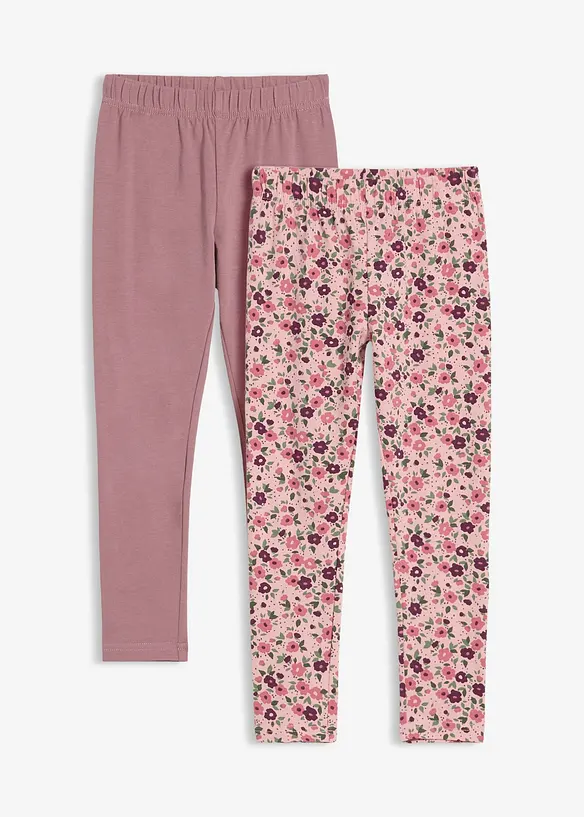 Leggings i økologisk bomull med elastan (2-pack), bonprix