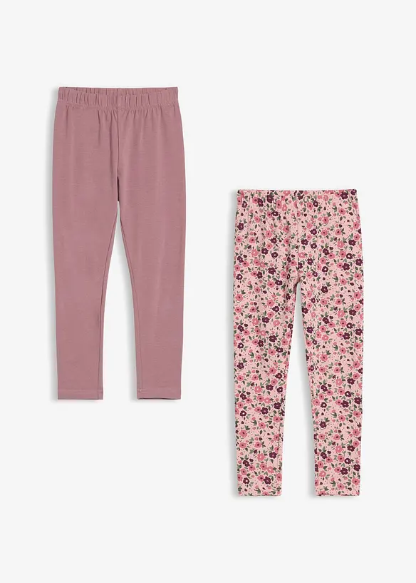 Leggings i økologisk bomull med elastan (2-pack), bonprix