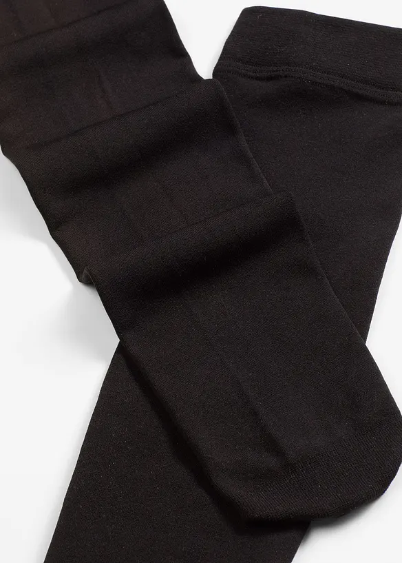 Termo-knestrømper (3-pack) 120den i fin strømpekvalitet med innvendig fleece, bonprix