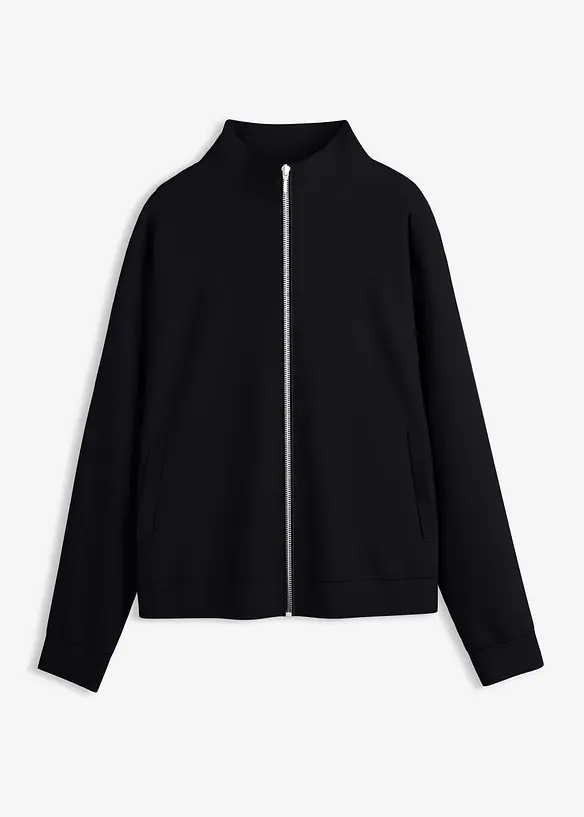 Jakke i scuba-materiale med glidelås, bonprix
